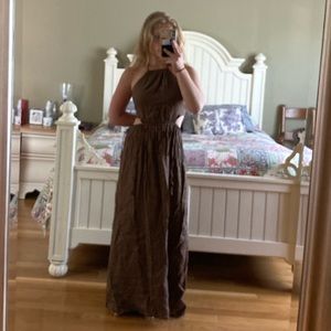 Anthropology brown dress